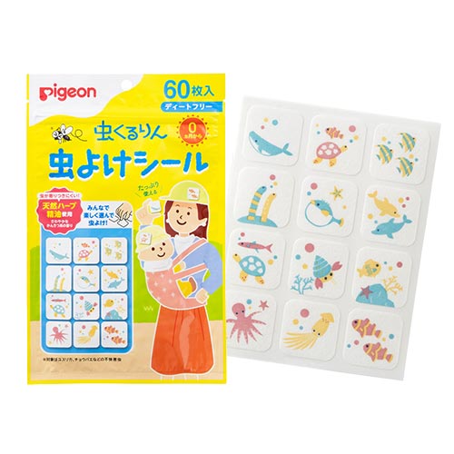 虫くるりん　虫よけシール　60枚入