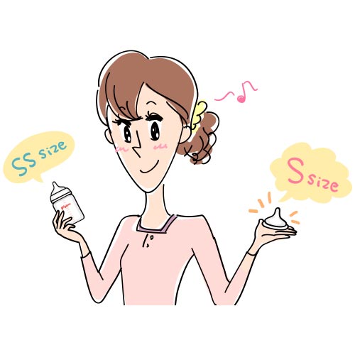 哺乳びんの乳首のサイズ、どう選べば良い？買い替えるタイミングは？
