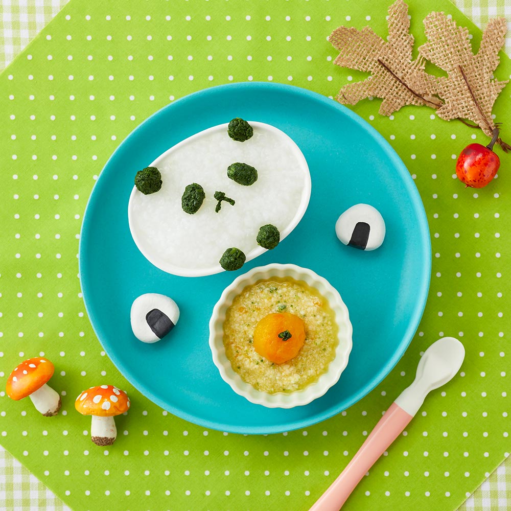 7ヵ月頃～パンダちゃんと具だくさんかぼちゃポタージュランチ