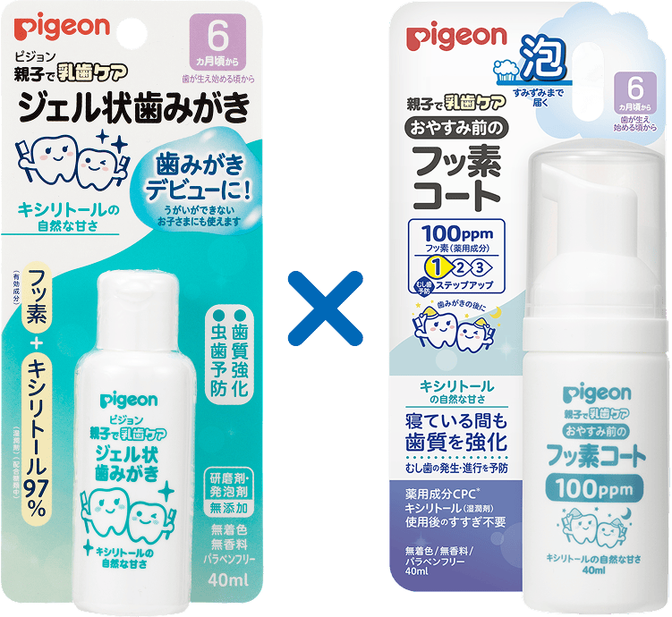 ジェル状歯磨き x フッ素コート