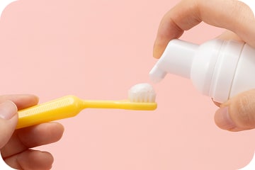 歯ブラシに乗る量の写真