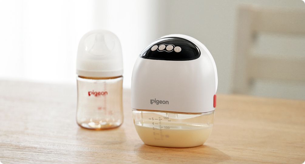 ピジョン電動さく乳器 | 独自の2ステップ搾乳で母乳育児を快適に