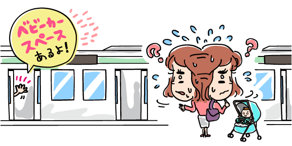 どこに停まるのかわからないのイラスト画像