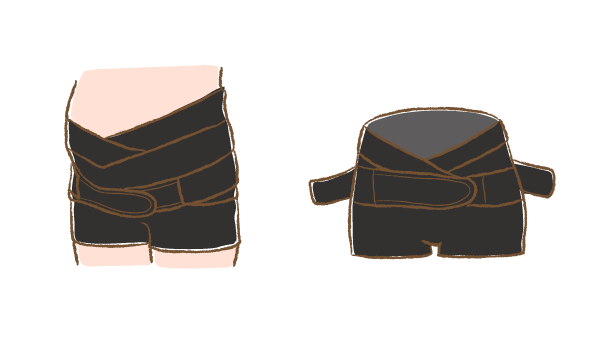 履くタイプ骨盤ベルトのイラスト