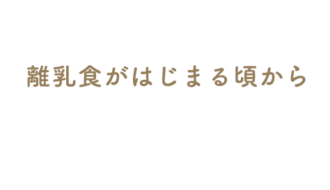 離乳食がはじまる頃から