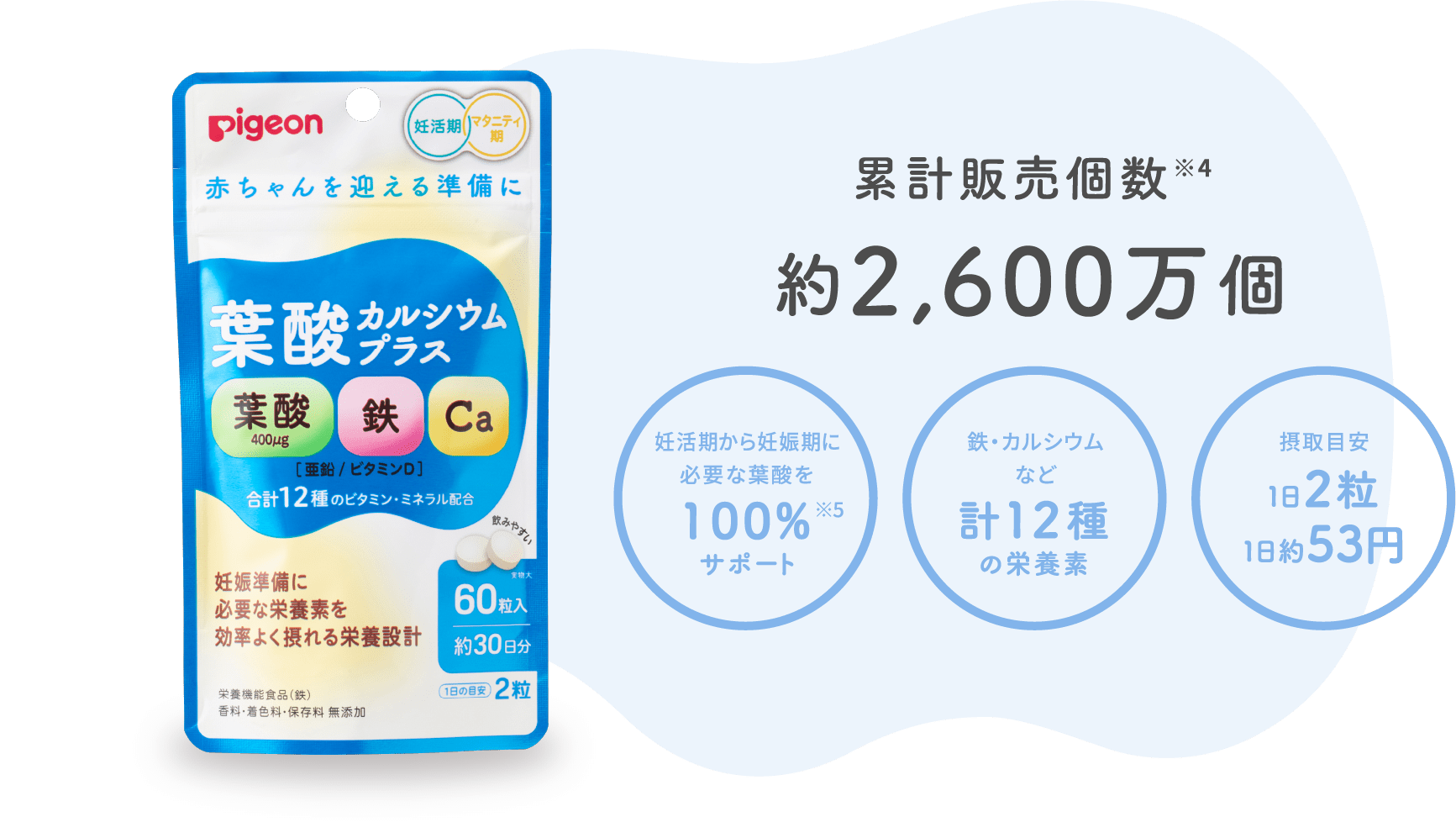 期間限定の激安セール ピジョン葉酸プラス60粒×3袋180日分